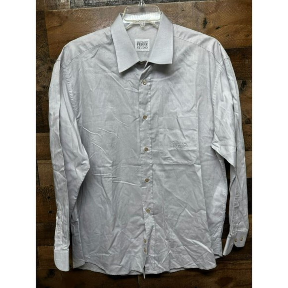 Gianfranco Ferre‎ Studio Men's Long Sleeve Dress Shirt Size 45 / 18